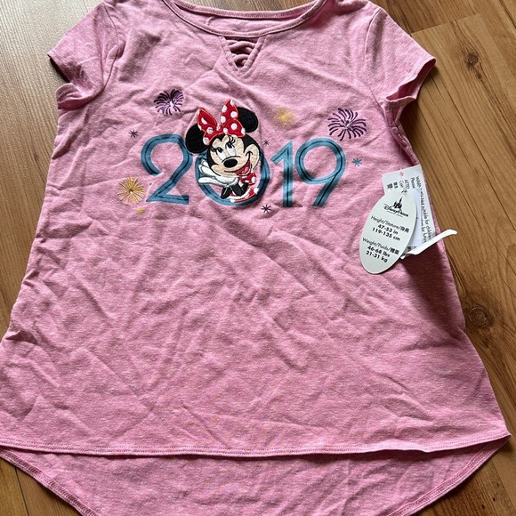 Disney Other - Disney Minnie Mouse Girls Pink‎ 2019 Graphic Tee NWT Size M